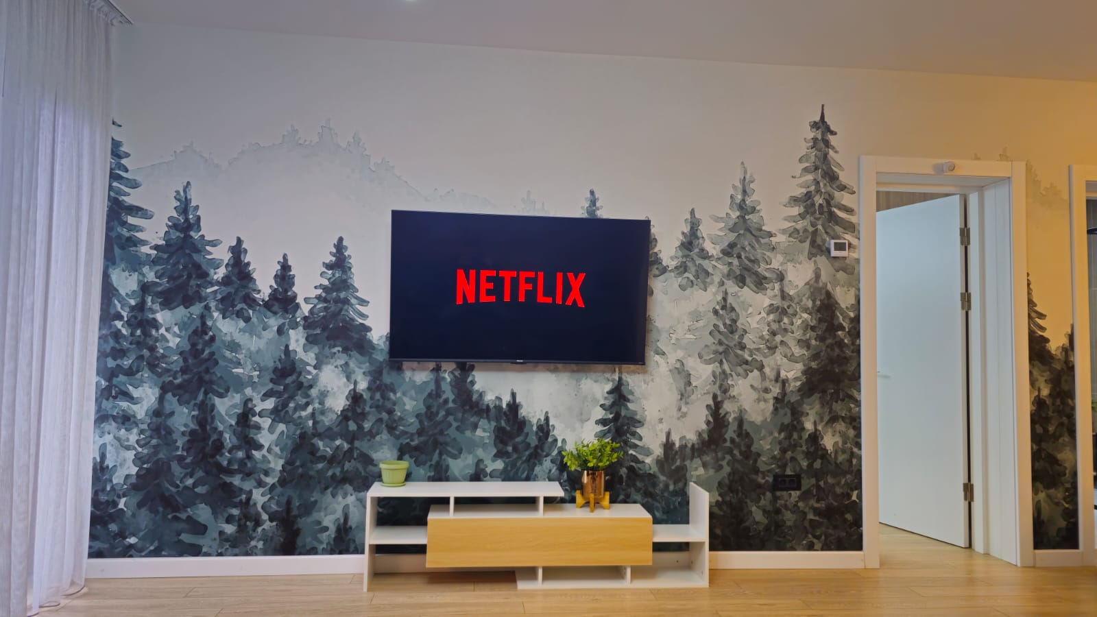 Living cu perete decorativ